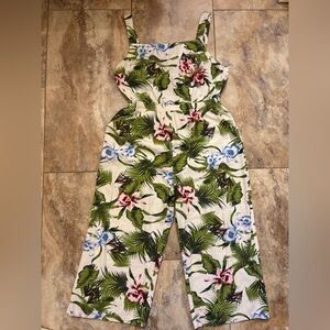 One Heart Clothing Los Angeles Tropical Floral Women's Sleeveless Romper Small